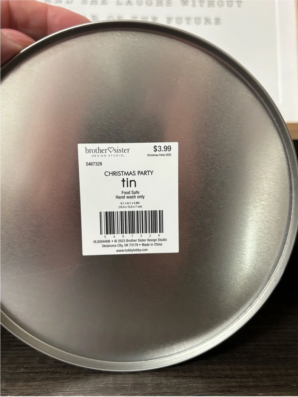 Set of 8 Merry Christmas Holiday Tins from Hobby Lobby